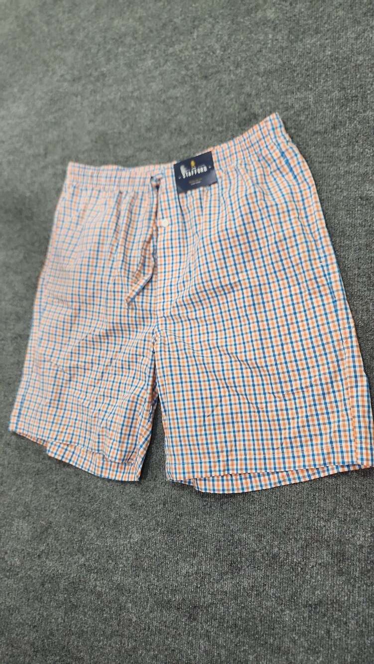 Stafford Men's Plaid Sleep Short Regular Fit Size Large